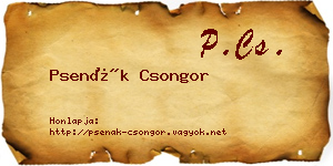 Psenák Csongor névjegykártya